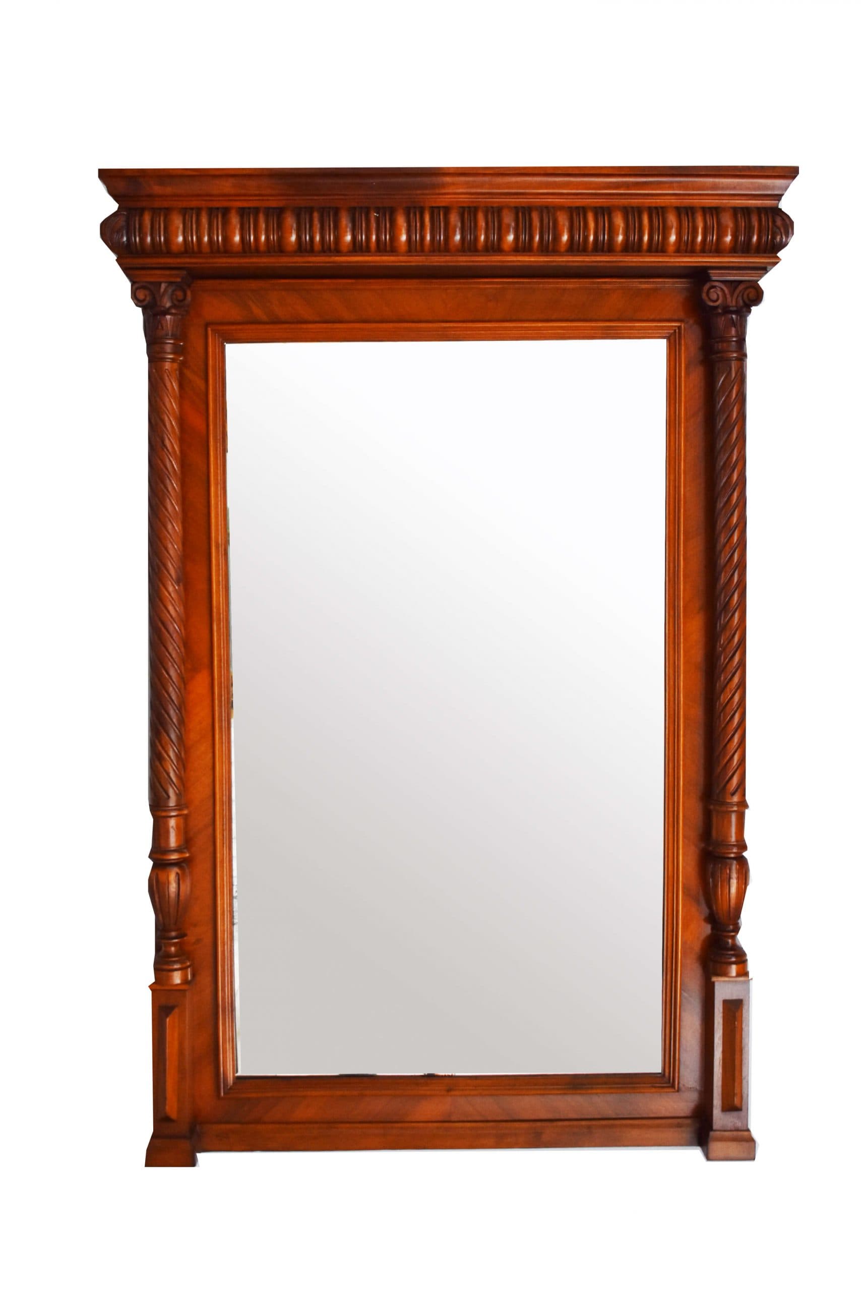 Антикварно дървено огледало